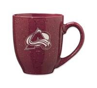 Tazza da caff in ceramica con incisione laser a colori della squadra, da 16 oz, con motivo a macchie, della squadra di hockey NHL Colorado Avala