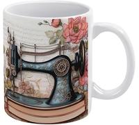Tazza da caffè 3D con macchina da cucire 3D, tazza dipinta in 3D, design creativo per spazi multiuso, tazza per donne e uomini, 11 once