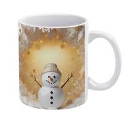 Tazza da caffè 3D con pupazzo di neve invernale, buco nel muro, tazza dipinta in 3D, design creativo per spazi multiuso, tazza per donne e uomini, 11 once