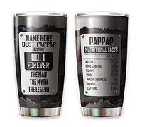 Tazza Da Caffè Acciaio Inox Tazza Termica Con Paglia E Coperchio Mug Termica Per Amico Natale Anniversario 590 Ml Pappap Personalizzato Per Sempre L'Uomo Il Mito La Leggenda - Con Nome