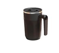 Tazza da caffè auto-mescolante, portatile, per mescolare automaticamente, per mescolare latte, cacao e bevande, tazza durevole da viaggio personalizzata (nero, 14 cm)