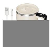 Tazza da caffè automatica da 400 ml, ricaricabile, con coperchio, versatile, con display della temperatura, per bevande a base di latte di soia, casa, viaggi, ufficio