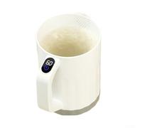 Tazza da caffè automiscelante alimentata tramite USB, con display della temperatura, coperchio resistente alle perdite e struttura per un uso comodo o al lavoro (bianco)