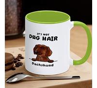 Tazza da caffè bassotto It's Not Dog Hair Tazza da caffè divertente novità tazza da tè tazze in ceramica con grande manico a C per caffè, tè, cereali acqua per ufficio, cucina, scuola a casa