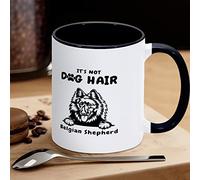 Tazza da caffè belga Shepherd It's Not Dog Hair Tazza da caffè divertente novità tazza da tè tazze in ceramica con grande manico a C per caffè, tè, cereali acqua per ufficio, cucina, scuola a casa