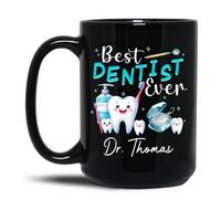 Tazza da caffè Best Dentist Ever Tazza Mug Nostalgic-Art Tazzas da tè Personalizzata Tazzas in Ceramica per Fidanziati Compleanno Amici 330 Ml