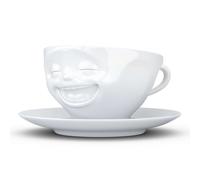FIFTYEIGHT PRODUCTS / Tazze/Tazza da caffè Lachend (Porcellana, 200 ml, Bianco, Made in Germany)