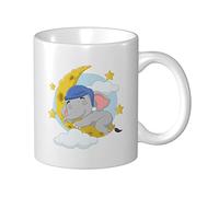 Tazza Da Caffè Cartoon Elephant Sleeping On The Moon Tazze Di Caffee Uomini Donne Tazza Divertente, Per Work, Merenda, Compleanno, 330ml