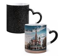 Tazza da caffè - Cattedrale di San Basilio Piazza Rossa a Mosca tazza da caffè in ceramica cambia calore tazza da tè tazza da tè personalizzata tazza da tè tazza sublimazione 325 ml per bevande calde