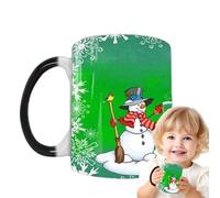 Tazza da caffè che cambia colore, divertente tazza magica per latte, sensibile al calore, tazza magica che cambia colore, divertente tazza per bere per Natale