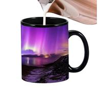 Tazza da caffè che cambia colore - Tazza in ceramica per rivelare il calore magico | Northern Lights Teme Bevande, divertente tazza sensibile alla temperatura, tazza per tè e caffè, ottima idea regalo