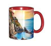 Tazza da caffè Cinque Terre, 330 ml, in ceramica, perfetta per cucine, ristoranti e caffè