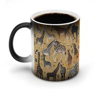 Tazza da caffè con animali savana tropicale e selvaggia, tazza che cambia