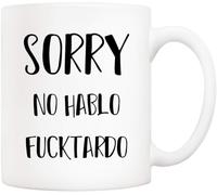 Tazza da caffè con citazione divertente, "Mi dispiace, non ho niente da dire, cazzo", regalo per amico, uomo e donna, novità, tazza da caffè con stampa fronte-retro, tazza da tè in ceramica per mamma,