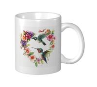 Tazza da caffè con colibrì in fiore da 11 once, colori vivaci, divertente opera d'arte per gli amanti degli uccelli, con umorismo, regalo di compleanno, ideale come regalo per il tuo migliore amico, d