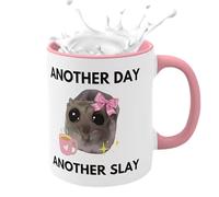 Tazza da caffè con criceto triste | Tazza in ceramica con criceto triste e papillon, design unico con criceto triste, tazze da caffè da 350 ml divertente e divertente che fa ridere tutti