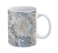 Tazza da caffè con fiori 3D, divertente, per compleanno, per famiglia, amici, colleghi, uomini e donne, 11 once