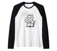 Tazza da caffè con Gatto Sarcastico Oh Wow Said No Cat Ever Maglia con Maniche Raglan