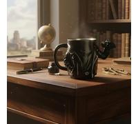 Tazza da caffè con giacca da motociclista nera, stile retrò, tazza da caffè personalizzata, a doppia parete isolante, regalo per la festa del papà, per marito, meccanico, appassionato di moto