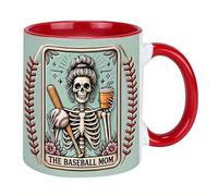 Tazza da caffè con mamma da baseball, tazza di compleanno gotica per donne, divertente scheletro madre teschio tazza novità tazza regalo strega per donne ragazze amanti del caffè