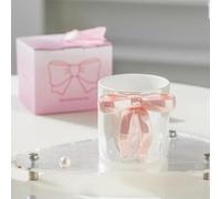 Tazza da caffè con manico a forma di fiocco, rosa di Natale, design in ceramica