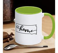 Tazza da caffè con mappa degli Stati Uniti, divertente tazza da caffè in ceramica South Dakota, regalo per bambini, uomini, donne, compleanno, 325 ml