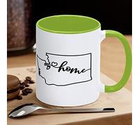 Tazza da caffè con mappa degli Stati Uniti, divertente tazza da caffè, tazza da tè in ceramica Washington, regalo per bambini, uomini, donne, compleanno, 325 ml