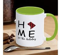 Tazza da caffè con motivo a quadri di bufalo rosso e nero, con mappa dello stato degli Stati Uniti, divertente tazza da caffè, tazza da tè in ceramica a quadri di bufalo, regalo per bambini, uomini