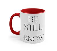 Tazza da caffè con scritta "Be Still Know", tazza da tè, scritta in lingua inglese "Psalm Scripture Christian", con scritta in lingua inglese "Bible Verse Study, Positive Say", 325 ml, divertente