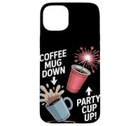 Tazza da caffè con scritta "Down Party" Custodia per iPhone 15 Plus