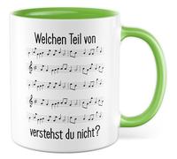 Tazza da caffè con scritta in lingua tedesca "Quale parte di___ "verstehst du nicht? - Tazza da caffè in ceramica 330 ml - pianista pianoforte lezioni di pianoforte insegnante di pianoforte insegnante