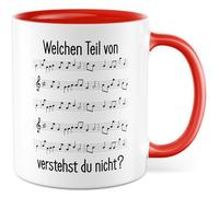 Tazza da caffè con scritta in lingua tedesca "Quale parte di___ "verstehst du nicht? - Tazza da caffè in ceramica 330 ml - pianista pianoforte lezioni di pianoforte insegnante di pianoforte insegnante