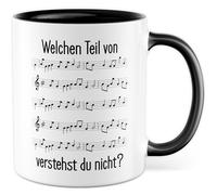 Tazza da caffè con scritta in lingua tedesca "Quale parte di___ "verstehst du nicht? - Tazza da caffè in ceramica 330 ml - pianista pianoforte lezioni di pianoforte insegnante di pianoforte insegnante
