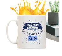 Tazza da caffè con scritta in lingua tedesca "Weltbeste Fohn", 350 ml, tazza da caffè per il miglior figlio, originale per il papà, per compleanno, festa del papà, Natale