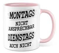 Tazza da caffè con scritta - Regalo di lunedì non reattivo - Martedì auch nicht - Tazza da caffè 330 ml in ceramica - Morgenmuel Humor Tazza da caffè