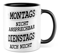 Tazza da caffè con scritta - Regalo di lunedì non reattivo - Martedì auch nicht - Tazza da caffè 330 ml in ceramica - Morgenmuel Humor Tazza da caffè