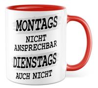 Tazza da caffè con scritta - Regalo di lunedì non reattivo - Martedì auch nicht - Tazza da caffè 330 ml in ceramica - Morgenmuel Humor Tazza da caffè
