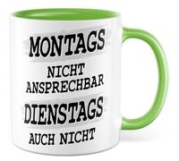 Tazza da caffè con scritta - Regalo di lunedì non reattivo - Martedì auch nicht - Tazza da caffè 330 ml in ceramica - Morgenmuel Humor Tazza da caffè