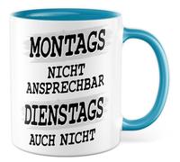 Tazza da caffè con scritta - Regalo di lunedì non reattivo - Martedì auch nicht - Tazza da caffè 330 ml in ceramica - Morgenmuel Humor Tazza da caffè
