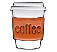Tazza da caffè con spilla smaltata | La spilla per veri amanti del caffè, Klein, Metallo non prezioso