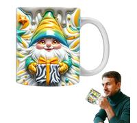 Tazza da caffè con, tazza con 3D - Coppa 3D Gnomi colorati con scatole | Tazza da giardino di grande capacità da 350 ml per la mamma, la migliore amica, la collega