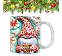 Tazza da caffè con, tazza con 3D,Gnomi colorati con scatole Tazza da in ceramica 3D | da giardino di grande capacità da 350 ml per la mamma, la migliore amica, la collega
