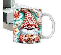 Tazza da caffè con, tazza con 3D, Tazza da giardino in ceramica 3D Gnomi colorati con scatole, da giardino di grande capacità da 350 ml per la mamma, la migliore amica, la collega