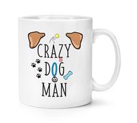 Tazza Da Caffè Crazy Dog Man 10oz - Cucciolo Divertente