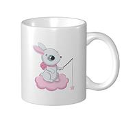 Tazza Da Caffè Cute Rabbit Is Sitting On The Cloud Thè Mug Uomini Personalizzato Tazza Innamorati, Per The, Bambini, Office, 330ml