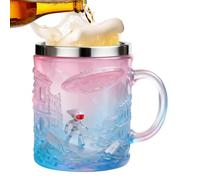 Tazza da caffè da 200 ml, Alien in rilievo, stoviglie per bevande in 3D | Graziosa tazza con bordo in acciaio inox, per casa, viaggi, lavoro, pausa mattina, sera