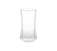 Tazza da caffè da 300 ml, tazze di vetro a doppia parete, tazza da tè trasparente, a forma di montagna vintage, tazze di vetro a doppia parete, brocca portatile per birra (stile B)