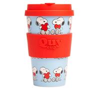 Tazza da caffè da asporto QuyCup Peanuts Snoopy 400 ml (cuore)