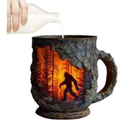 Tazza da Caffè da Falò,Tazza Da Tè Resina Resistente Al Calore Fuoco Bosco Per Campeggio | da Viaggio Multifunzionale con Manico Ergonomico per Bevande Calde e Fredde come Birra