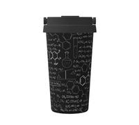 Tazza da caffè da viaggio casual con stampa astratta scienza chimica per caffè caldo freddo in acciaio inox per casa ufficio viaggi